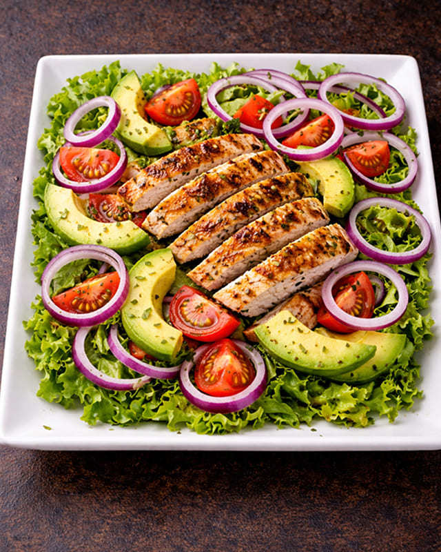 Ensalada con tiras de pollo - Imagen 1